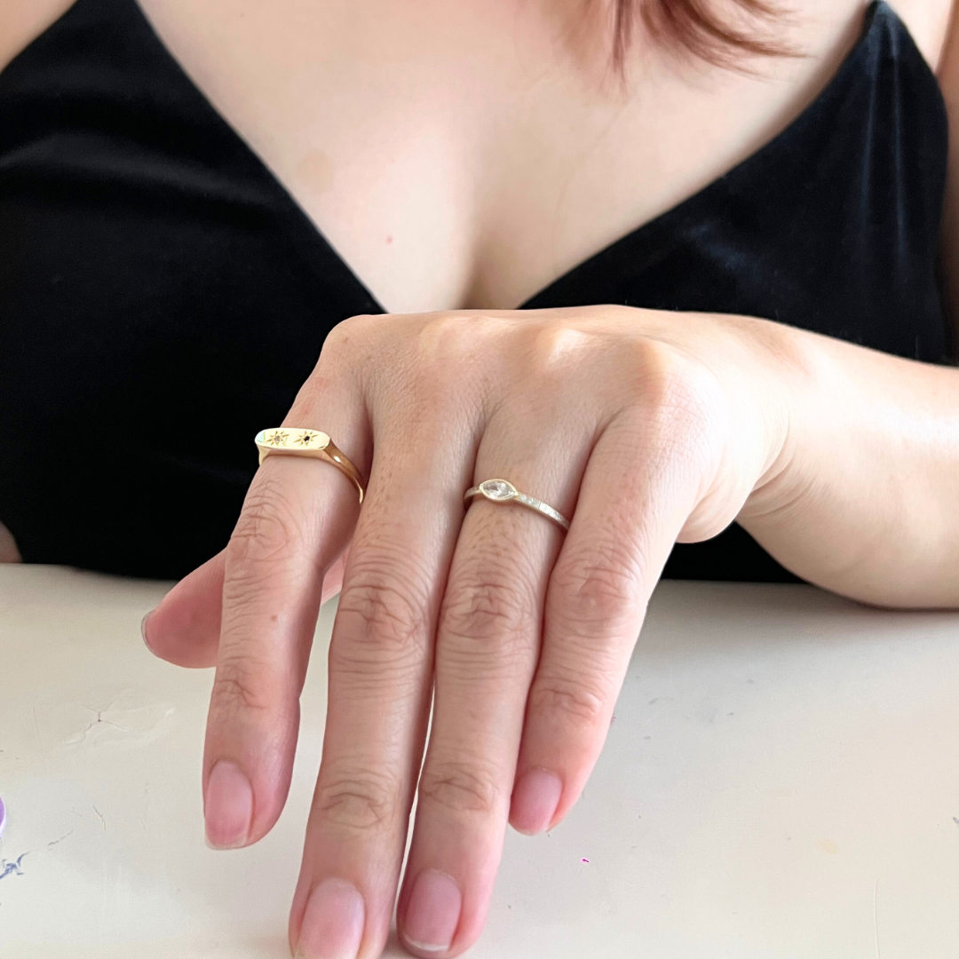 Бөгж | Ring White Zircon